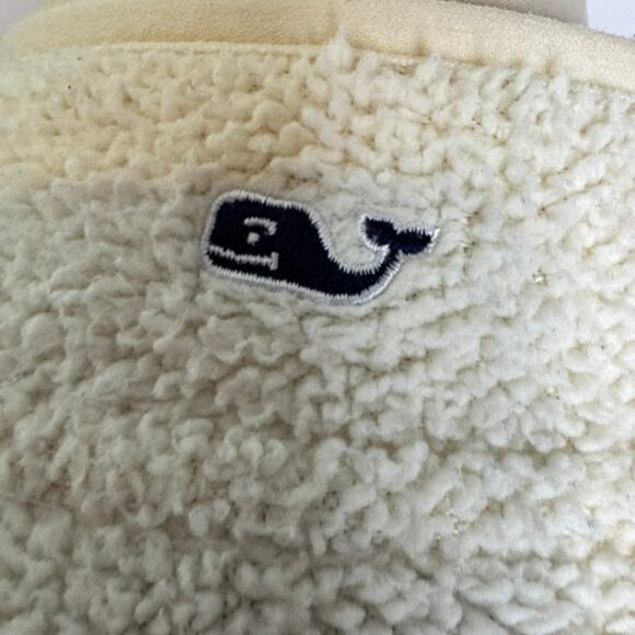 Vineyard Vines Women’s Sherpa Fleece Jacket Cream Zip-Up XL Cozy Fall Layer - Picture 6 of 10